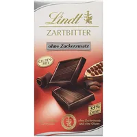 Lindt Schokolade | Zartbitter Tafel ohne Zuckerzusatz | 100g | feinste Zartbitter-Schokolade mit 55% Kakao ohne Zuckerzusatz und ohne Gluten | Glutenfreie Schokoladen-Tafel
