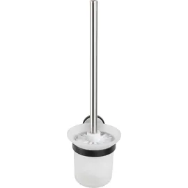 Wenko WC-Garnitur Udine Schwarz/Silber/Weiß