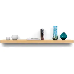 Wandboard TEMAHOME "Balda", braun (eichefarben), B:120cm H:5cm T:22cm, Holzwerkstoff, Regale, mit einer Metallstange zur Wandmontage, in unterschiedlichen Größen