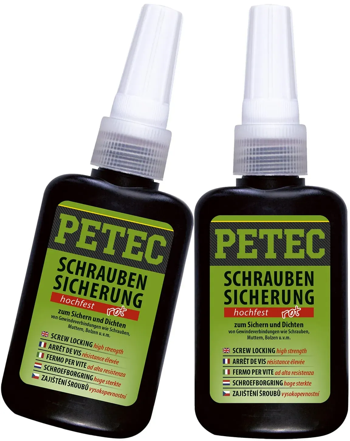 2x 50 G Petec Schrauebnsicherung Rot Hochfest Gewindesicherung Fix: