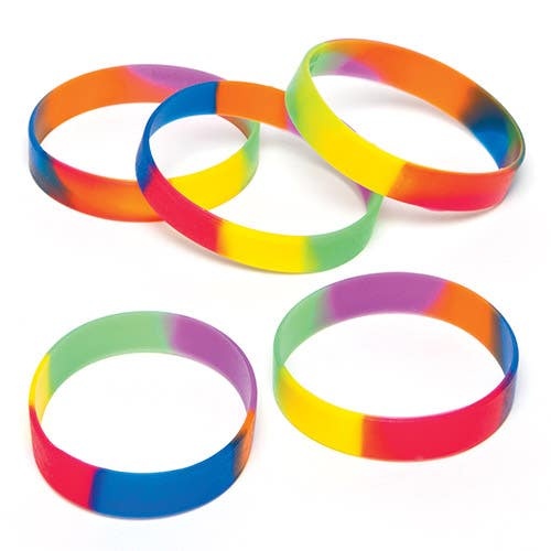 Regenbogen-Armbänder (10 Stück) Mitgebsel
