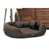 ARES Komfort Hundebett fest gewebtes Polyester 600D - XXL - braun
