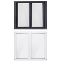 SN DECO GROUP Kunststofffenster Fenster, 2 Flügel, 1200x1000, außen anthrazit/innen weiß, 70 mm Profil, (Set), RC2 Sicherheitsbeschlag, Hochwertiges 5-Kammer-Profil weiß