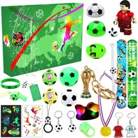 Adventskalender 2024, 24 Boxen, Weihnachts-WM-Fußball-Set, Weihnachts-Countdown-Adventskalender mit Fußball-Set, Geschenk für Kinder und Jugendliche