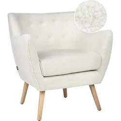 Sessel DRAMMEN Bouclé Weiß