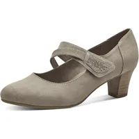 Jana Damen Pumps mit Riemen Mary Jane Vegan, Braun (Stone), 39 EU