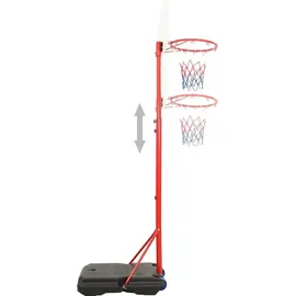 vidaXL Basketballkorb Tragbares Basketball-Set Verstellbar 200-236 cm Rot/Weiß/Blau/Schwarz