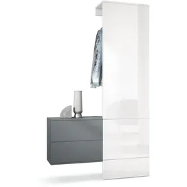 Vladon Carlton Set 2 Schuhbank 105 x 193 x 35 cm braun
