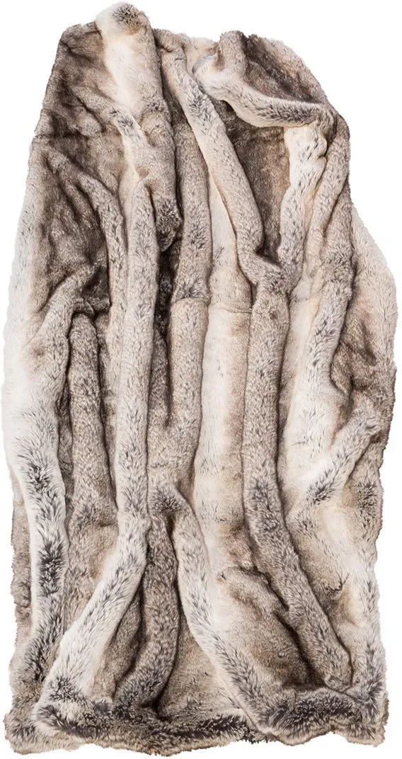 Star Home Webpelz Kuscheldecke Nutria braun melliert 150x200 cm - beige;weiß;braun