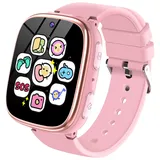 Smartwatch Kinder - Uhr Kinder Smartwatch mit Telefon Schrittzähler Spiele Musik Kamera Wecker Taschenlampe - Smart Watch Kids Kinderuhr Digital für Jungen Mädchen 3-12 Jahren Geschenk (Rosa)