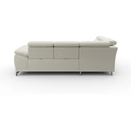 sit&more Ecksofa »Cabrio L-Form, mit Sitztiefenverstellung, Arm- und Kopfteilverstellung«, 3 Nierenkissen, Federkern, optional Bettfunktion und Stauraum