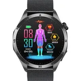 knauermann PRO 3 Fan Edition (2025) Rund / Schwarz Milanaise-Armband Schwarz