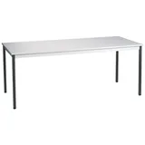 Sodematub Mehrzwecktisch lichtgrau, dunkelgrau rechteckig, Vierkantrohr grau, 180,0 x 80,0 x 74,0 cm