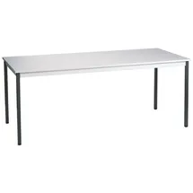 Sodematub Mehrzwecktisch lichtgrau, dunkelgrau rechteckig, Vierkantrohr grau, 180,0 x 80,0 x 74,0 cm