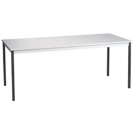 Sodematub Mehrzwecktisch lichtgrau, dunkelgrau rechteckig, Vierkantrohr grau, 180,0 x 80,0 x 74,0 cm
