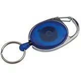 ohne Markename Schlüsselanhänger mit Karabiner und ausziehbarem Schlüsselring / Farbe: blau - k.A.