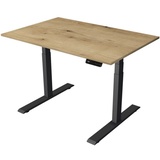 Kerkmann Move 2 elektrisch höhenverstellbarer Schreibtisch eiche rechteckig, T-Fuß-Gestell grau 120,0 x 80,0 cm