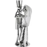 Brubaker Schraubenmännchen Hochzeitspaar - Braut mit Schleier und Bräutigam mit Zylinder - Geschenk für Hochzeit, Hochzeitstag oder Verlobung - Handarbeit Eisenfigur Metallfigur - Deko Figur