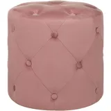 Beliani Pouf Corolla Samtstoff Rosa