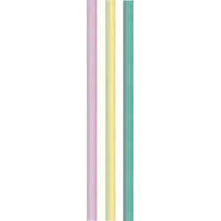 Trinkhalme in pastell gelb, rosa, blau - gemixt aus Papier,  Ø 8 mm / 23 cm, 150 Stück - Mank