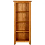 vidaXL Bücherregal 4 Fächer 45x22x110 cm Massivholz Eiche