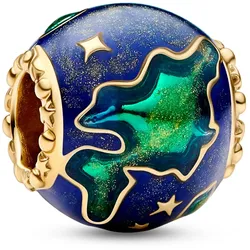 Pandora 762431C01 Charm Planet Erde Goldfarben