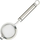 KitchenCraft Mini Küchensieb, Hochwertige Passiersieb mit Griff, Kleines Sieb für die Küche, Feinmaschiger Seiher für Tee/Kaffee/Zucker/Mehl/Kakao/Maisstärke, Silber Edelstahl, Ø 7 cm