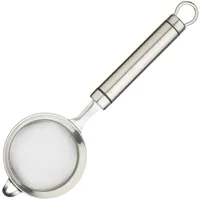 KitchenCraft Mini Küchensieb, Hochwertige Passiersieb mit Griff, Kleines Sieb für die Küche, Feinmaschiger Seiher für Tee/Kaffee/Zucker/Mehl/Kakao/Maisstärke, Silber Edelstahl, Ø 7 cm