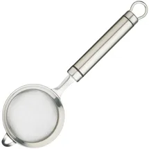 KitchenCraft Mini Küchensieb, Hochwertige Passiersieb mit Griff, Kleines Sieb für die Küche, Feinmaschiger Seiher für Tee/Kaffee/Zucker/Mehl/Kakao/Maisstärke, Silber Edelstahl, Ø 7 cm
