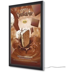Showdown Displays LED-Schaukasten »Outdoor Noticeboard« 120 x 180 cm silber / schwarz silber, 134.3x194.3x7 cm