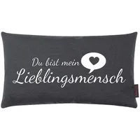 Magma Heimtex Lieblingsmensch Kissen 30 x 50 cm Anthrazit