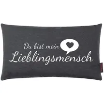 Magma Heimtex Lieblingsmensch Kissen 30 x 50 cm Anthrazit