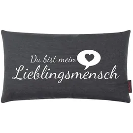 Magma Heimtex Lieblingsmensch Kissen 30 x 50 cm Anthrazit
