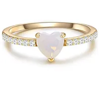 Glanzstücke München Ring Sterling Silber Mondstein (synth.) in gelbgold | Gr.: 58