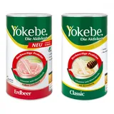 Yokebe Aktivkost Classic Pulver 500 g + Erdbeer Lactosefrei Pulver 500 g