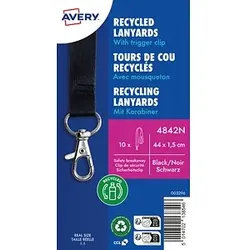 AVERY Zweckform Lanyards schwarz 10 St.