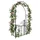 Relaxdays Rosenbogen mit Tor 230 x 130 x 38 cm Schwarz
