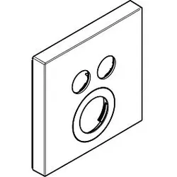 hansgrohe Rosette ShowerSelect Thermostat 92217000 chrom,  Ersatzteil, 2 Verbraucher 155x155mm