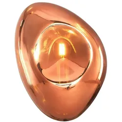 Licht-Erlebnisse Wandlampe MILAN Kupfer glänzend Metall Glas 1x E14 bis 40W LE116423