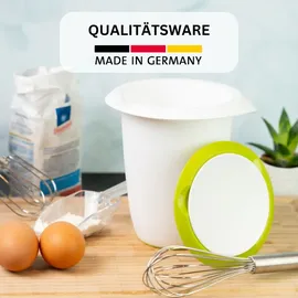 Westmark Quirltopf mit zweigeteiltem Deckel, 1 l, weiß/apfelgrün, 3151227A