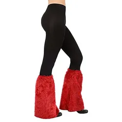 Beinstulpen "Plüsch", rot