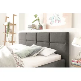 Set One by Musterring Polsterbett Cary 140 x 200 cm Stoff Grau Anthrazit