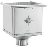 Grömo Wasserfangkasten Grömo kubisch, Zink, verschiedene Größen (Ausführung: Ø 87mm. 240mm breit)
