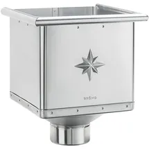 Grömo Wasserfangkasten Grömo kubisch, Zink, verschiedene Größen (Ausführung: Ø 87mm. 240mm breit)