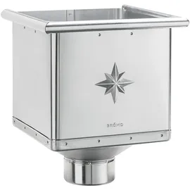 Grömo Wasserfangkasten Grömo kubisch, Zink, verschiedene Größen (Ausführung: Ø 87mm. 240mm breit)