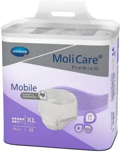 MoliCare® Mobile Super Inkontinenzslip, Zur Anwendung bei schwerster Inkontinenz, 1 Beutel = 14 Stück, Größe XL/4, Bauchumfang 130-170 cm