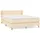 vidaXL Boxspringbett mit Matratze Creme 140x190 cm Stoff