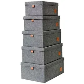 LOVE !T STORE !T Aufbewahrungskiste 5er Set grau