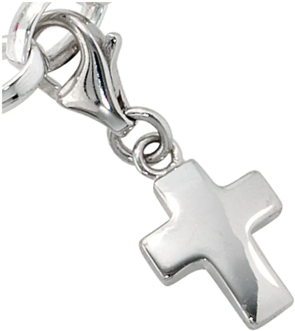 Charm Kreuz JOBO "Kreuz" Charms silberfarben (silber 925) Damen 925 Silber