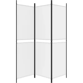 vidaXL 3-tlg. Paravent Weiß 150x180 cm Stoff